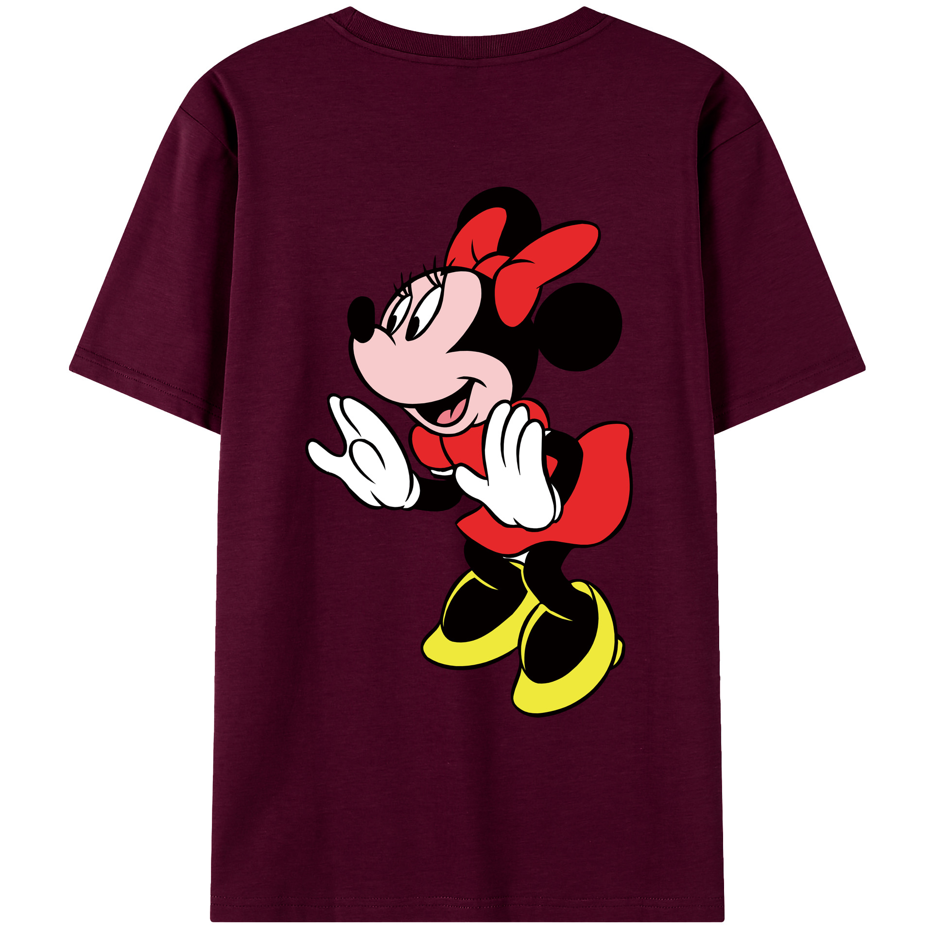（画像用） ミッキーマウス Mickey Mouse レディース半袖Tシャツ(バックプリント)